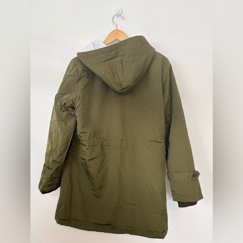 Olive Women's Parka Coat - Picture 2 of 5